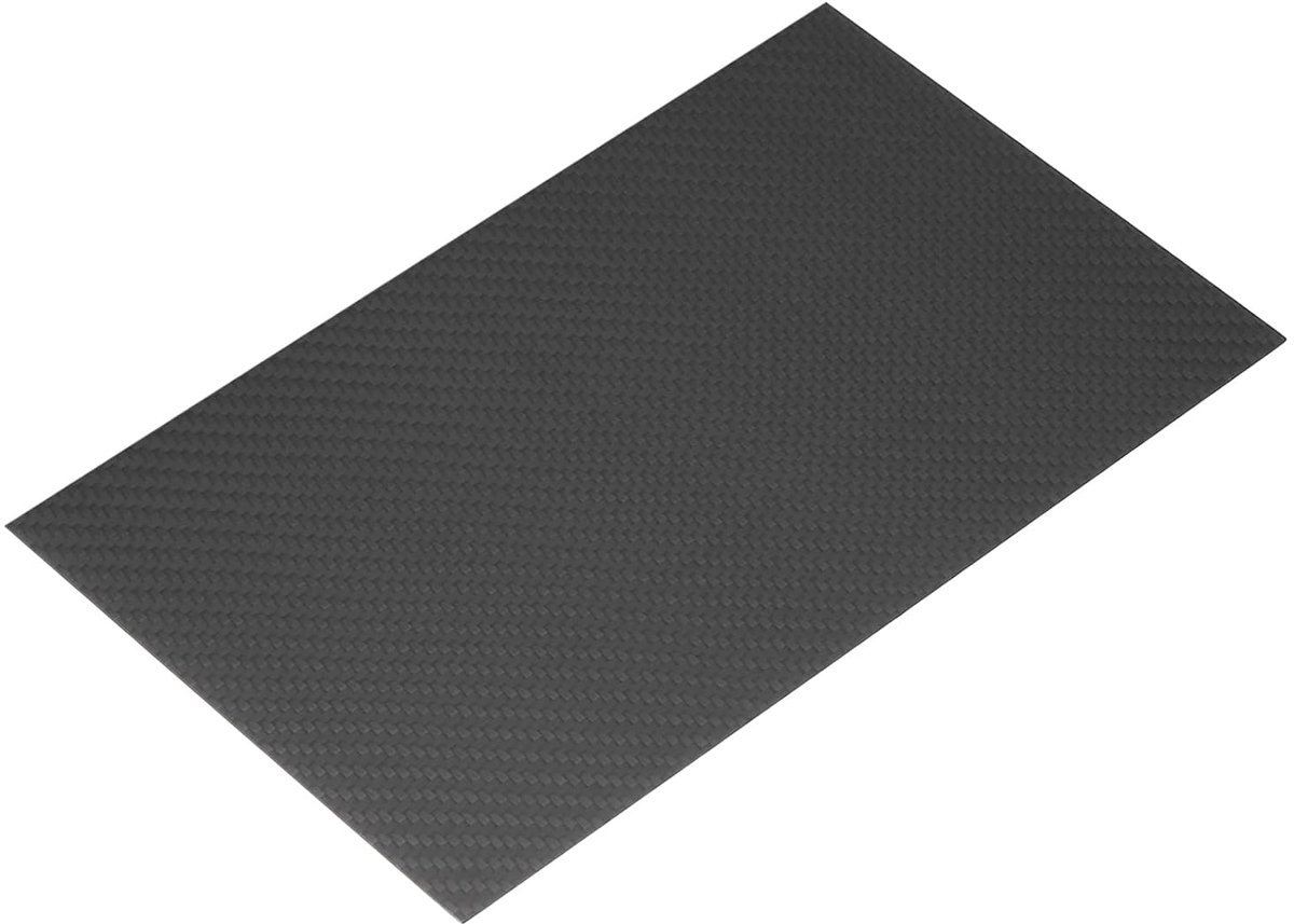 Koolstofvezelplaten, 200 x 300 x 1,5 mm, koolstofvezelplaten, zachte matte keperbinding platen voor RC vliegtuigen, automodellen, auto-onderdelen