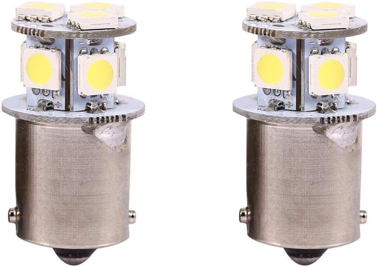 Led-remlichten, 2 stuks, BA15S R5W 1156 5050 8SMD voor meer veiligheid en een elegante look