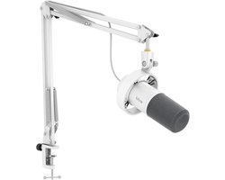 FIFINE K688CT - Wit - USB / XLR - Dynamische Microfoon - Met Boom Arm - Streaming - Podcasting - Gaming - Geschikt voor PS4 / PS5 / PC - Wit