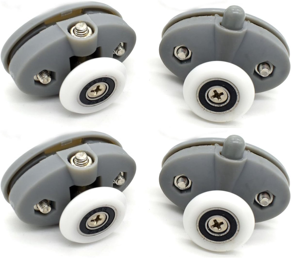 Set van 4 Singel Douche Deur Rollers/Lopers/Wielen 23mm in Diameter Afstand: 30mm 20 mm Afstand 30mm