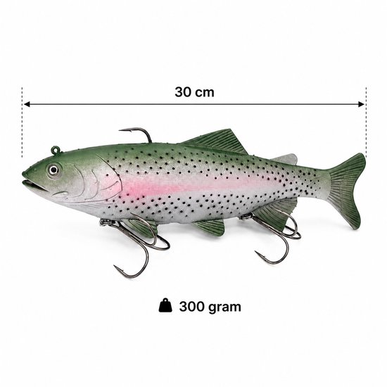 S&D - Forel XXL Softbait 30 cm - 400 g Swimbait - Kunstaas voor Grote Roofvis van S&D — afbeelding 2