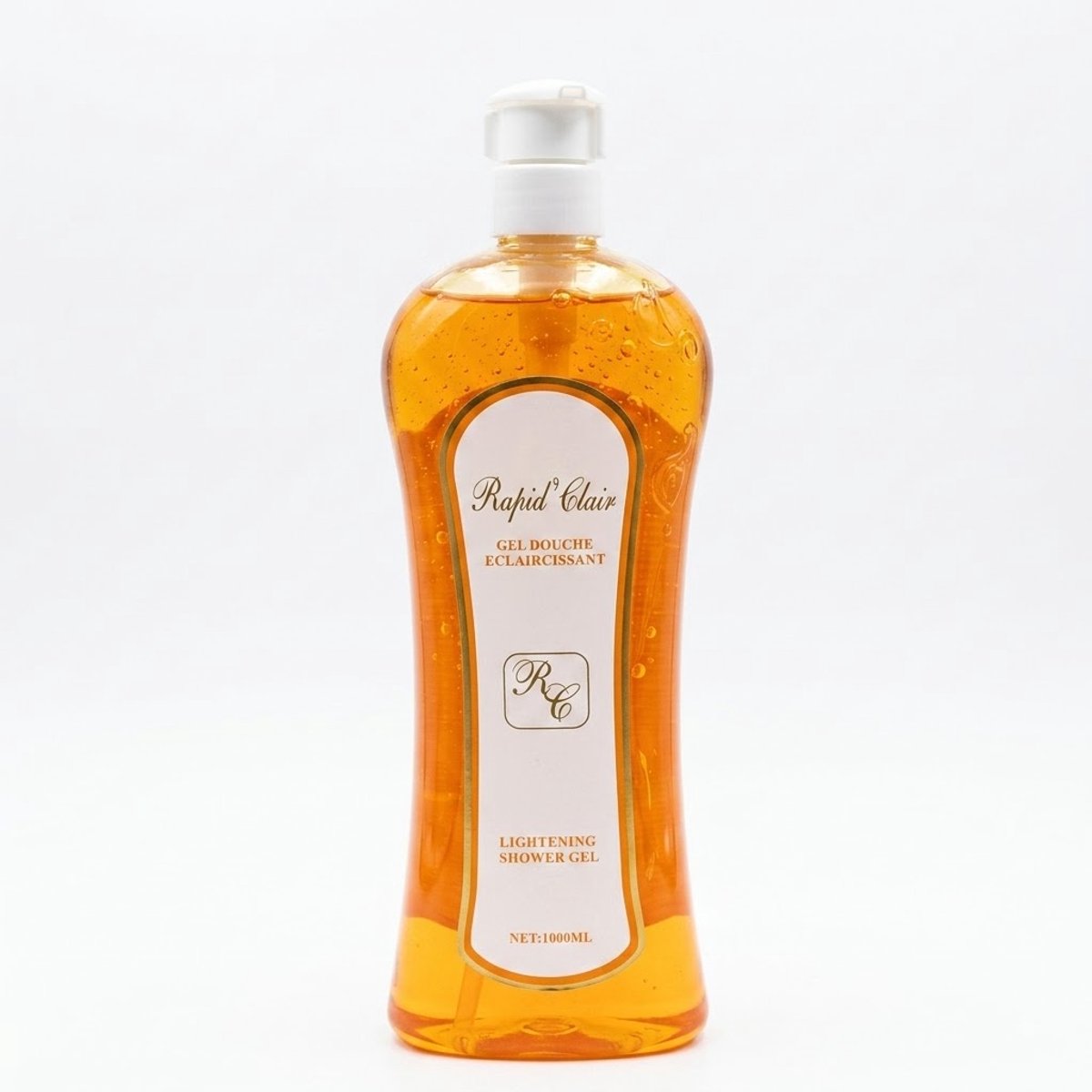 Rapid'Clair Gel Douche Éclaircissant à l'Huile de Carotte & Papaye – Exfoliant et Clarifiant – 1000 ml