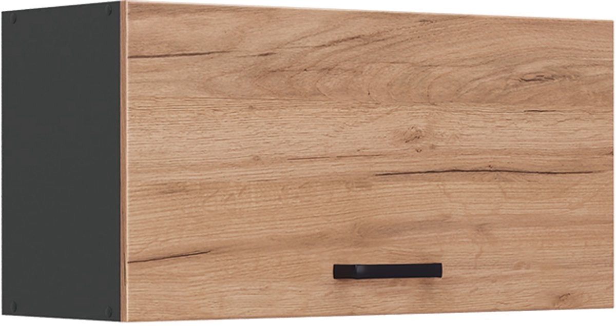 Vicco Hangkast R-Line, Goudkleurig Eiken/Antraciet, 80 cm Plat