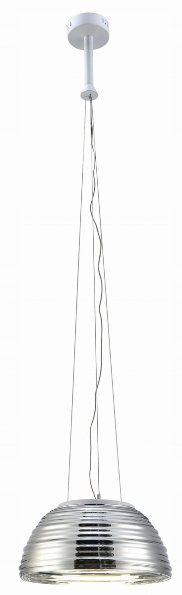 Chromen Hanglamp VELA - Glas, E27, 40W, 35cm Breed