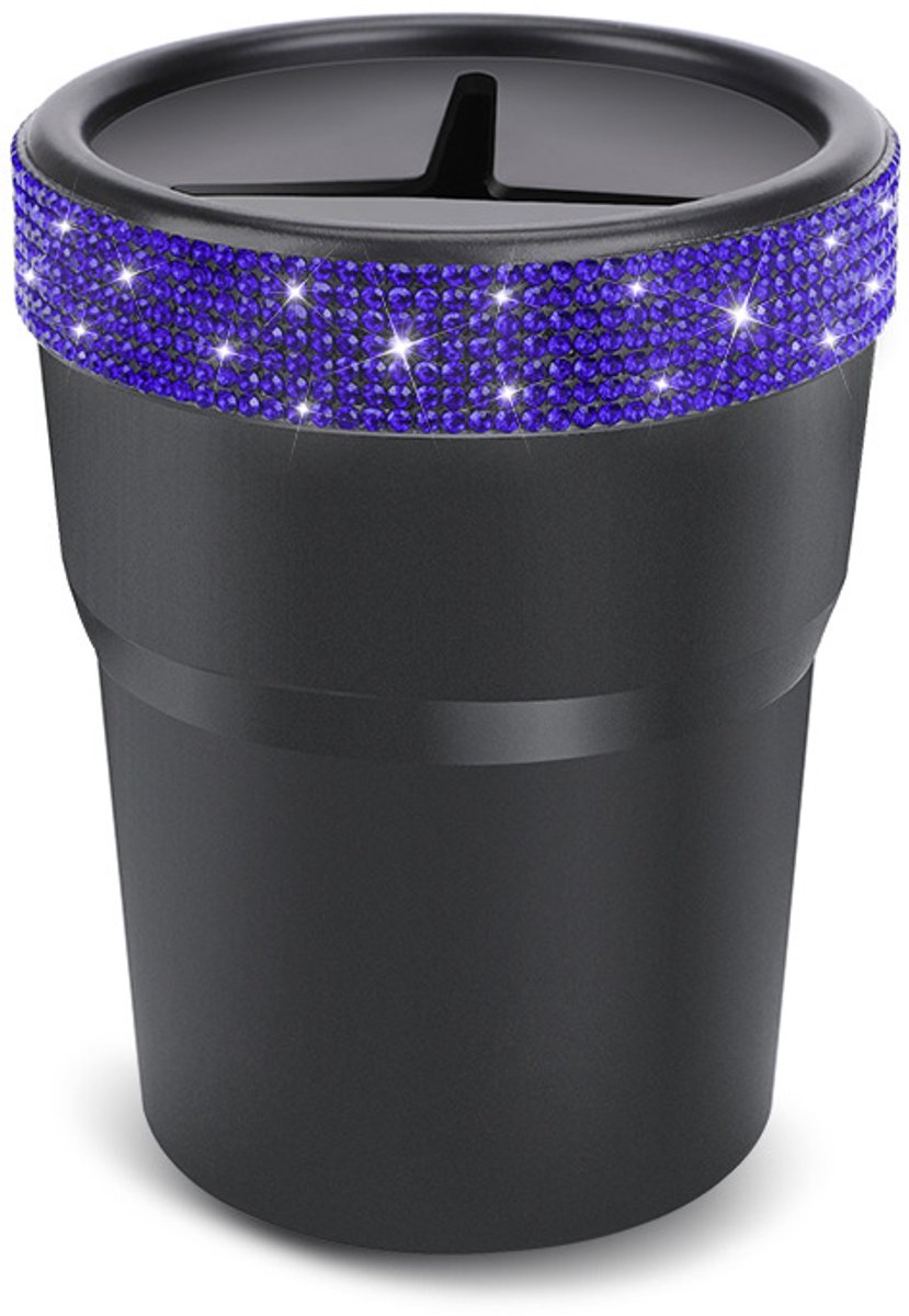 Autoprullenbak - Mini lekvrije autoprullenbak - Compact autoaccessoire-Blauwe diamanten