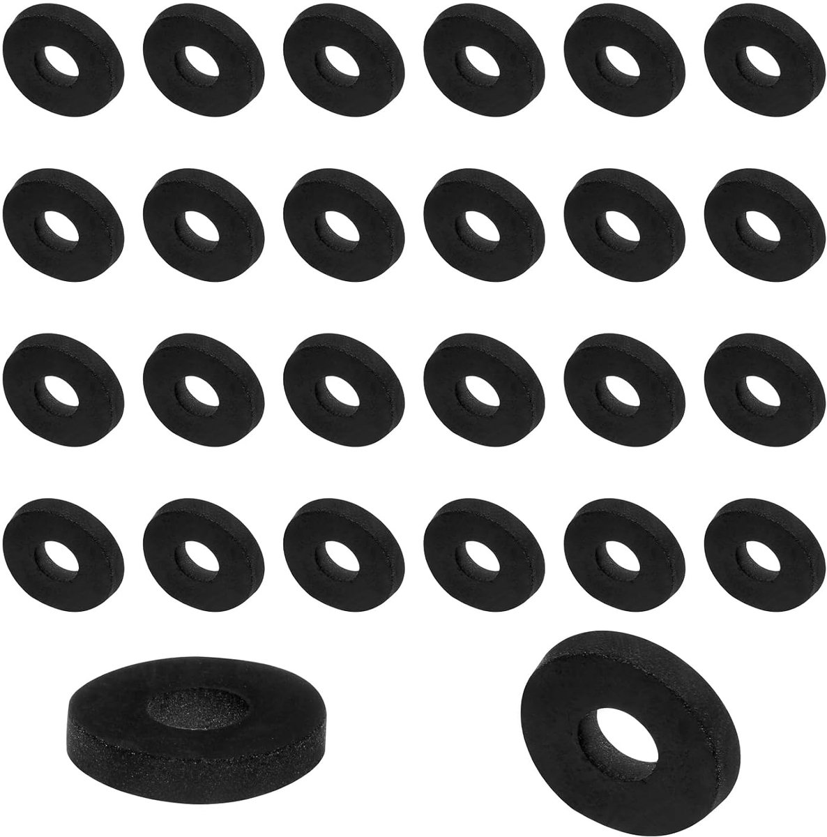 30 stuks rubberen afstandhouders 16,5 mm AD 6,5 mm ID 3 mm hoogte ronde trillingsdempers rubberen bus ogen dikke rubberen schijven voor huis auto accessoires