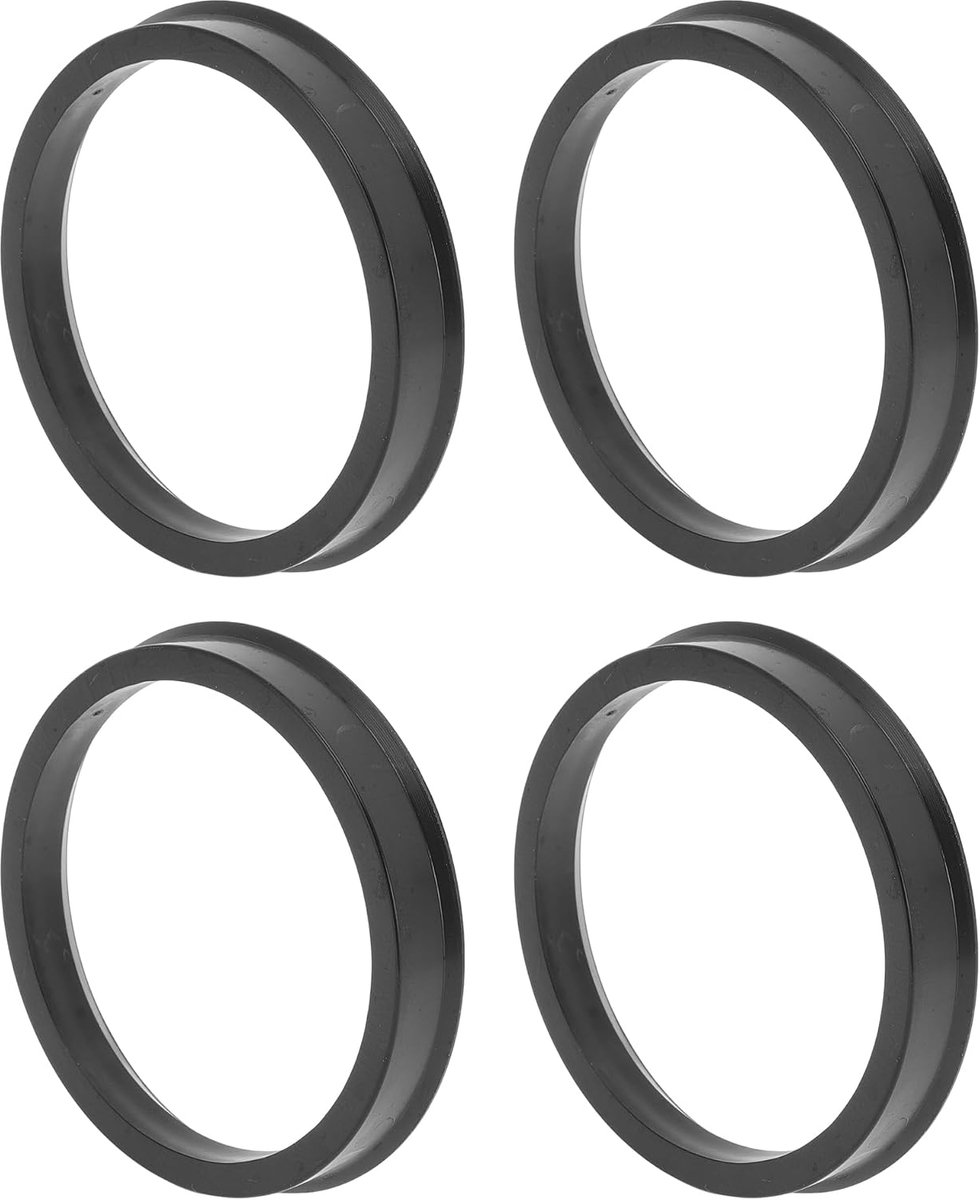 67.1mm tot 59.6mm Auto Wiel Hub Centric Ringen Zwart Polycarbonaat Wielen Middenas Schokabsorberende Hubrings 4 Stks