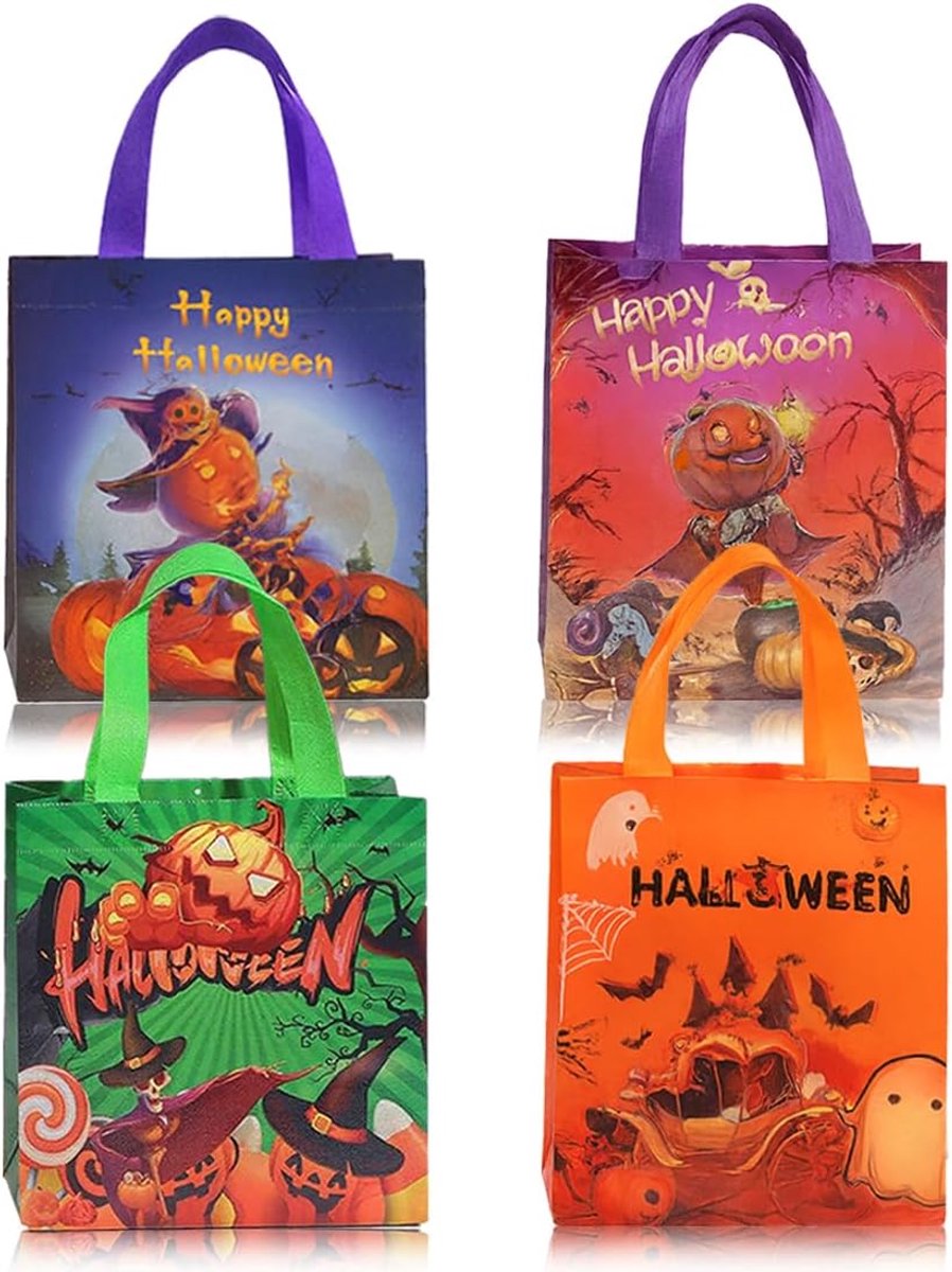 Set van 4 Multifunctionele Halloween Fleece Tassen