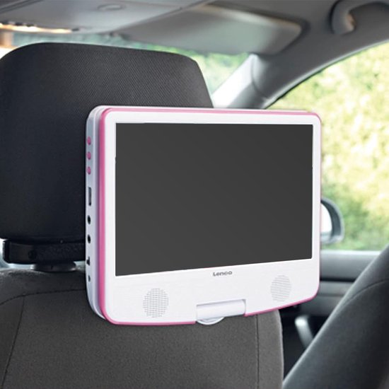 Lenco DVP-910PK - Portable DVD-speler met batterij - 9 inch - Roze — afbeelding 5