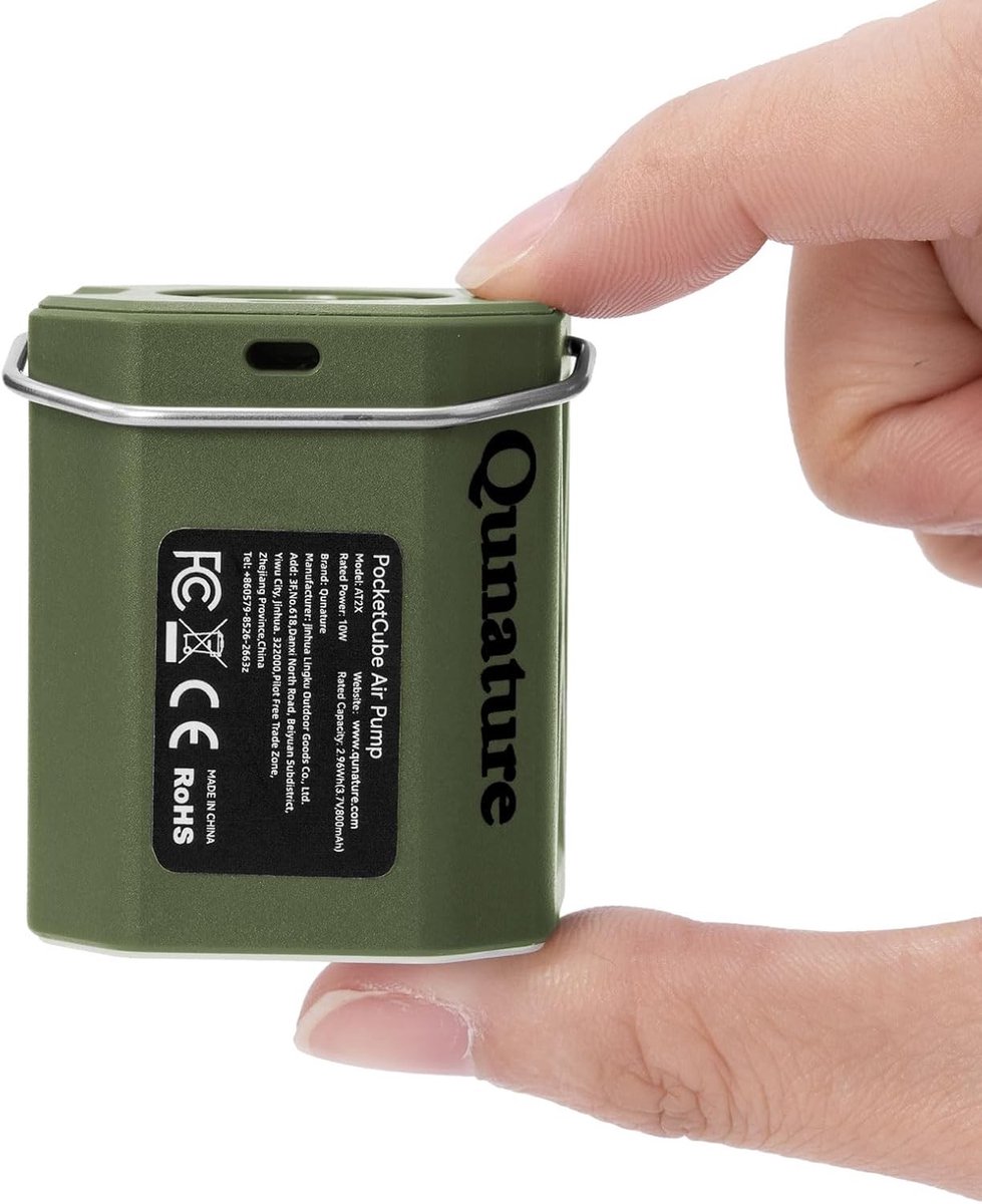 Mini-elektrische luchtpomp - Groen - 40,6 x 37 x 45 mm - Draagbare Luchtpomp met USB Snelladen - Voor Luchtbedden en Opblaasbare Producten