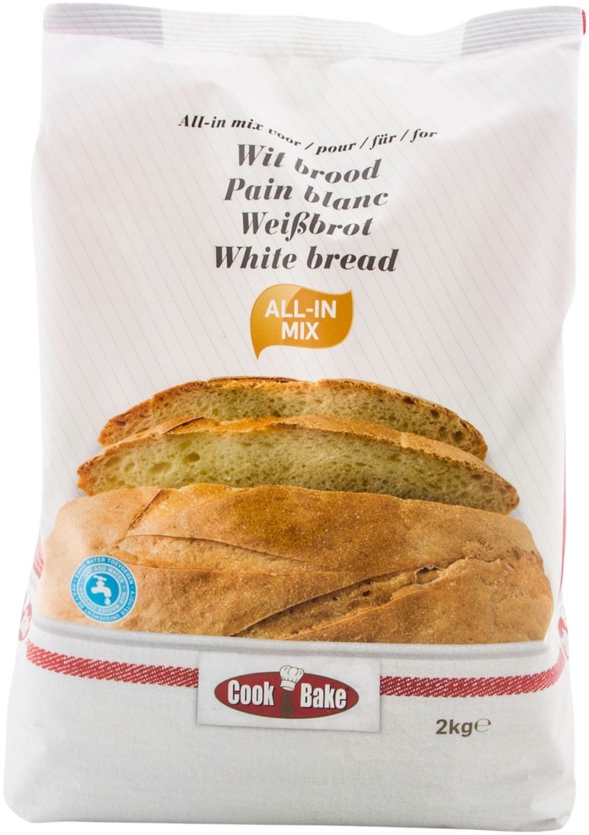Cook & Bake - All-in Broodmix - Wit Brood - Alleen water toevoegen - 2 kg
