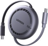 UGREEN USB C-kabel 100W 1M oplaadkabel USB C snellaadkabel intrekbaar PD 3.0 PPS USB C naar USB C-kabel voor iPhone 16-8-serie, MacBook Pro/Air, iPad Pro, Galaxy S25, Pixel 9, Steam Deck, enz