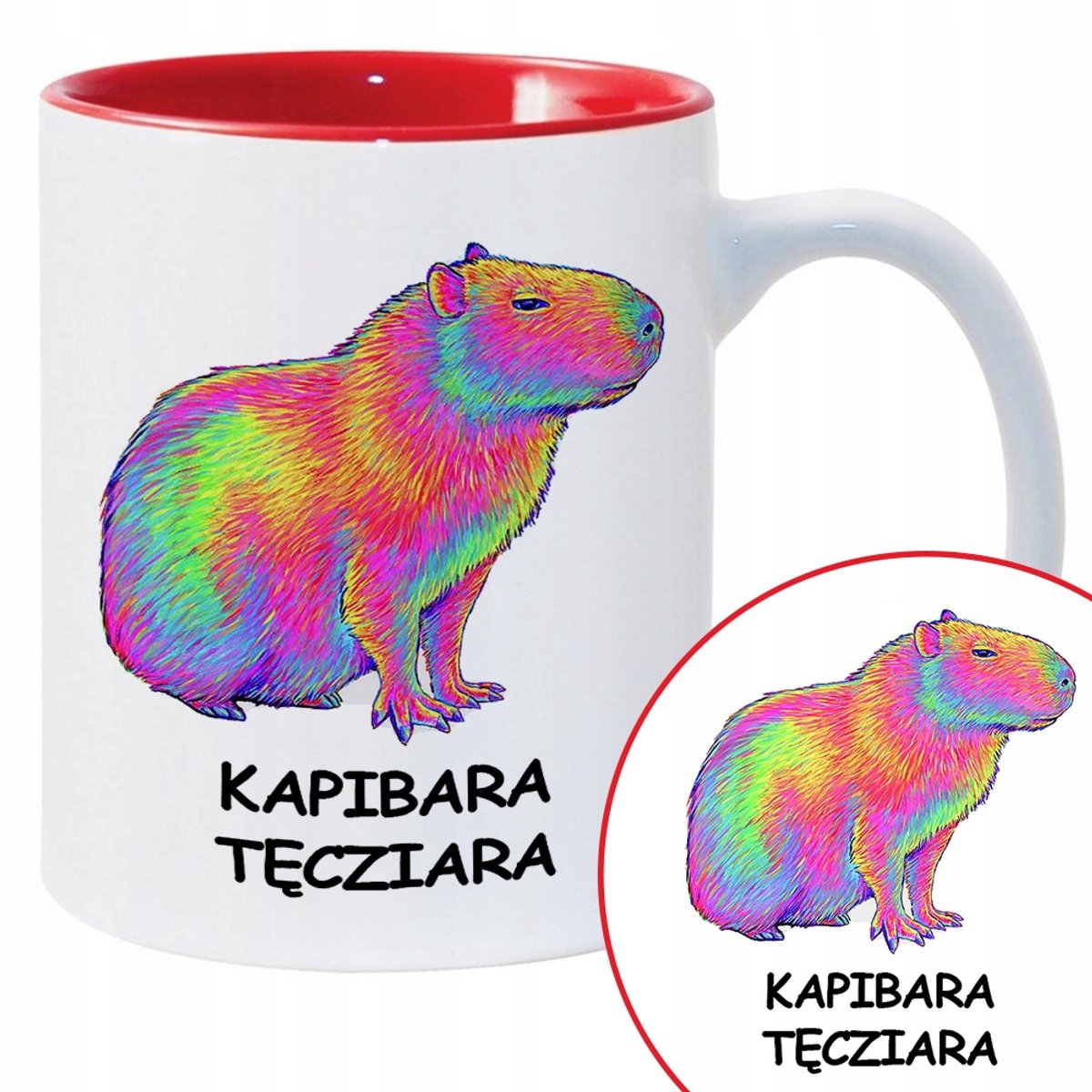 Kapibara Regenboog Mok - Leuk Cadeau, 300ml Keramiek