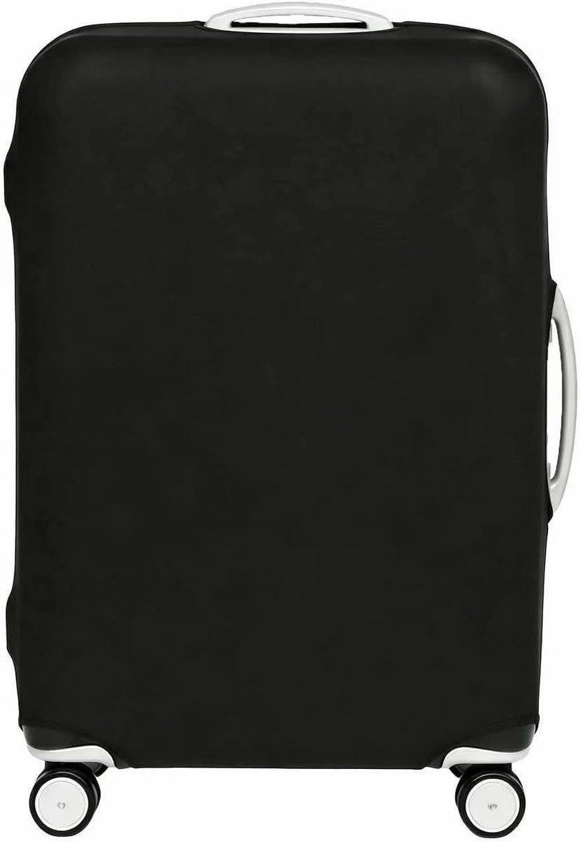 Kofferbeschermhoes L – elastische kofferbeschermhoes voor 26-28 inch, kofferhoes met kofferhoes, bescherming, incl. 2 bagagelabels, kofferbeschermer, zwart