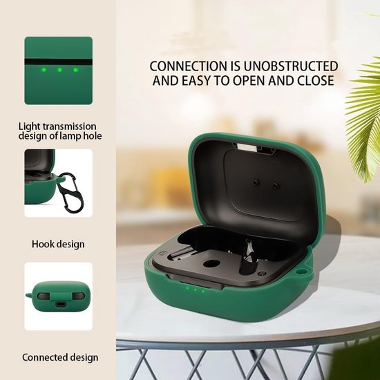 Hoes compatibel met EarFun Air Pro 4, zachte TPU, krasbestendige beschermhoes voor bluetooth-hoofdtelefoon, compatibel met EarFun Air Pro 4, zwart — afbeelding 3