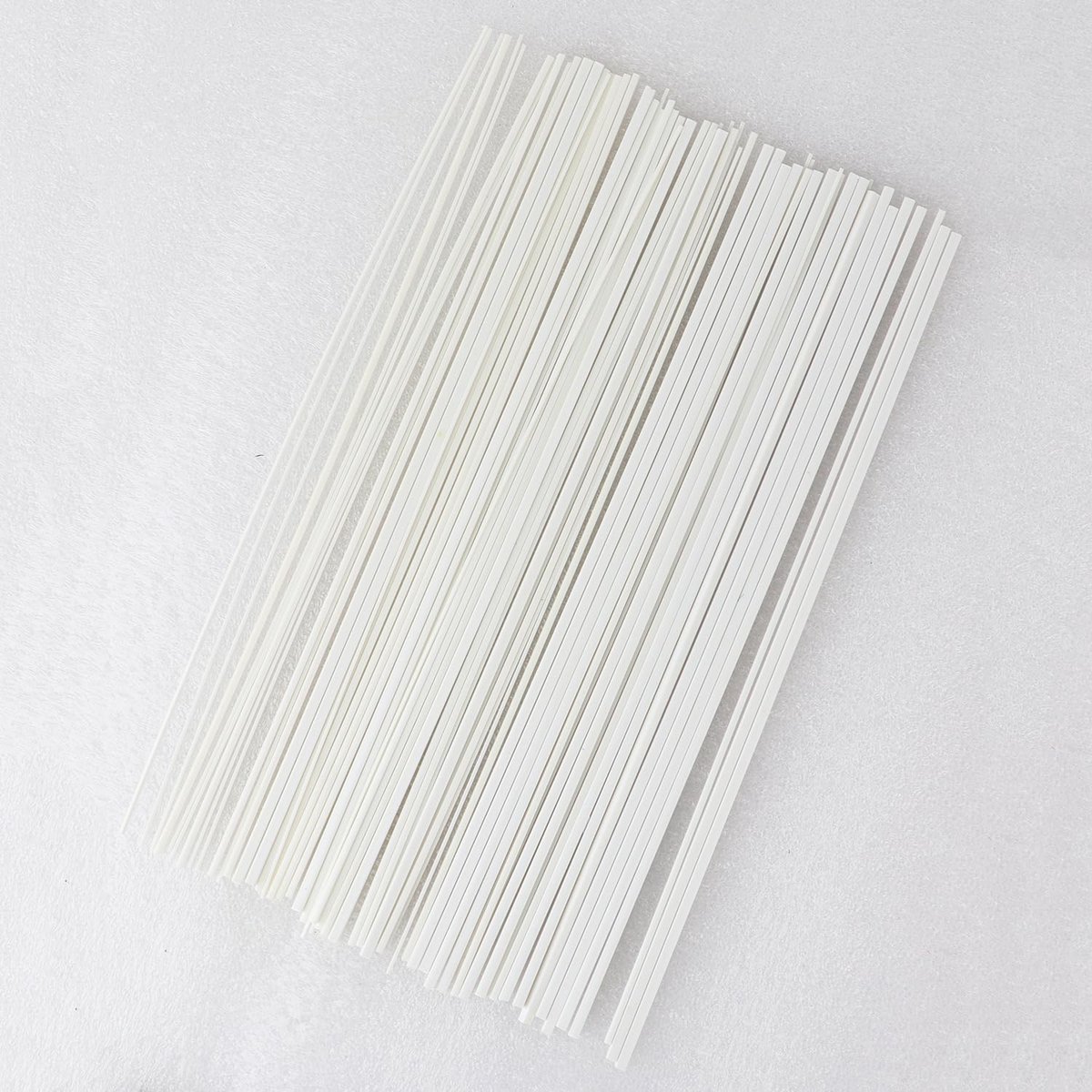 Stangen van ABS-kunststof, 1 mm/2 mm/3 mm, 60 stuks, wit, voor modelbouw en doe-het-zelfprojecten