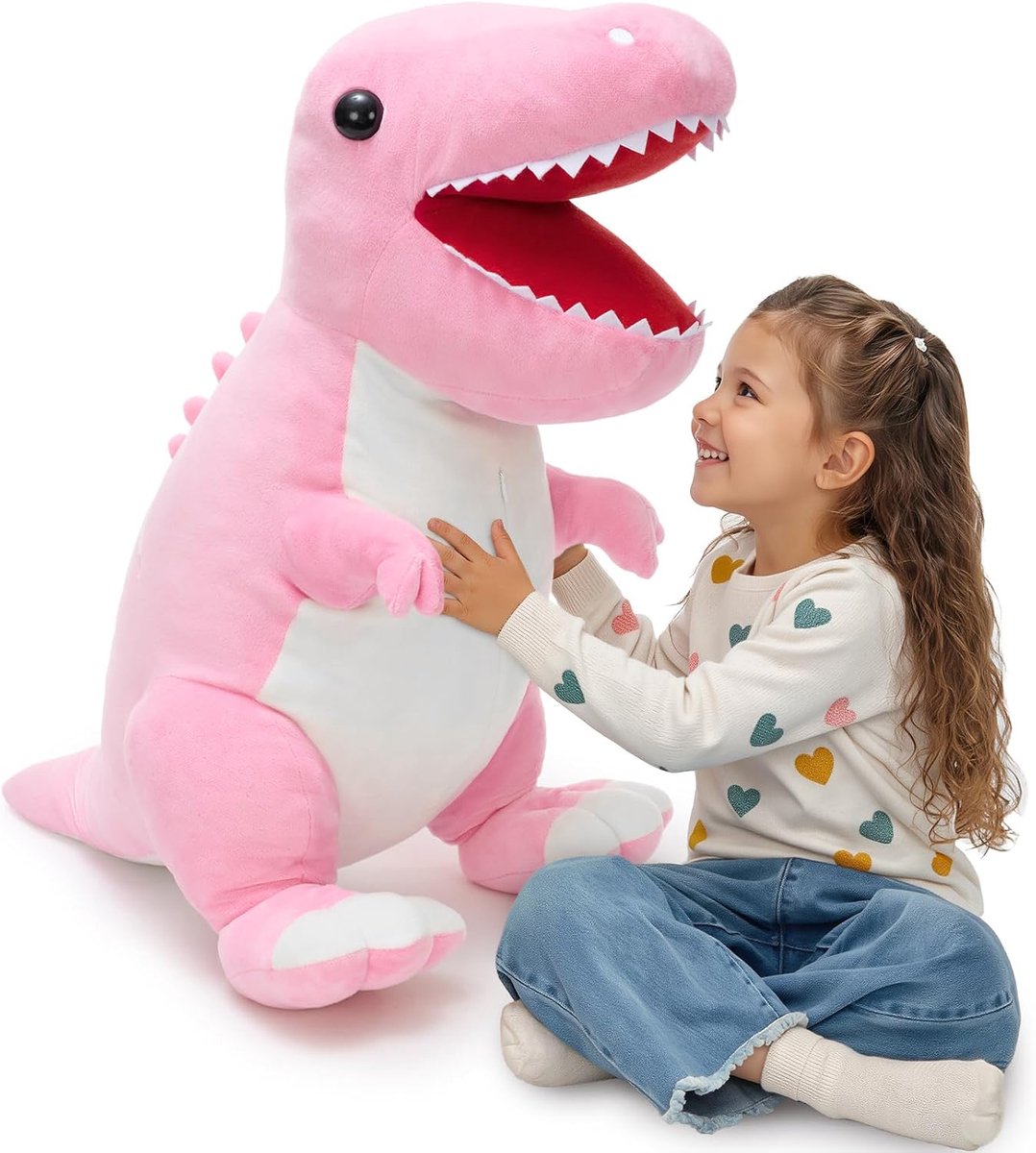 Enorme Dino knuffeldier XXL groot, verjaardagscadeau voor kinderen baby