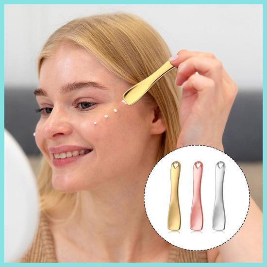 Spatels, 3 stuks, draagbaar, van legering, maskerapplicator en cosmetische spatel voor crème, make-upgereedschap, herbruikbaar, voor lotion, mengen — afbeelding 5