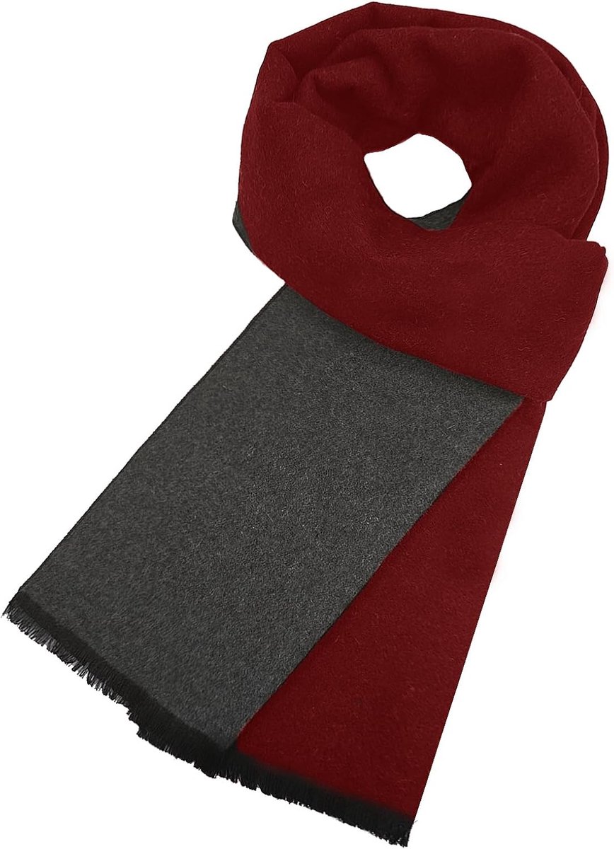 Sjaal voor heren, klassieke nekwarmer mannen 180 x 30 cm herensjaal winter, warme zachte wollen sjaal voor winter herfst