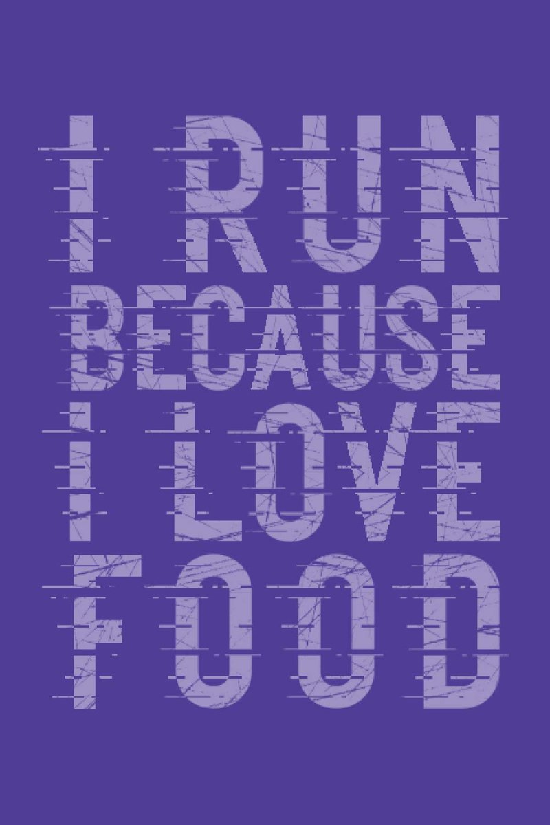 Run Because I Love Food - Lauflogbuch - Lauftagebuch für Läuferin und Läufer - Journal für Jogger, Halbmarathon und Marathon: für über 380 Läufe - ... Notizbuch zum Ausfüllen - Taschenbuch ~A5