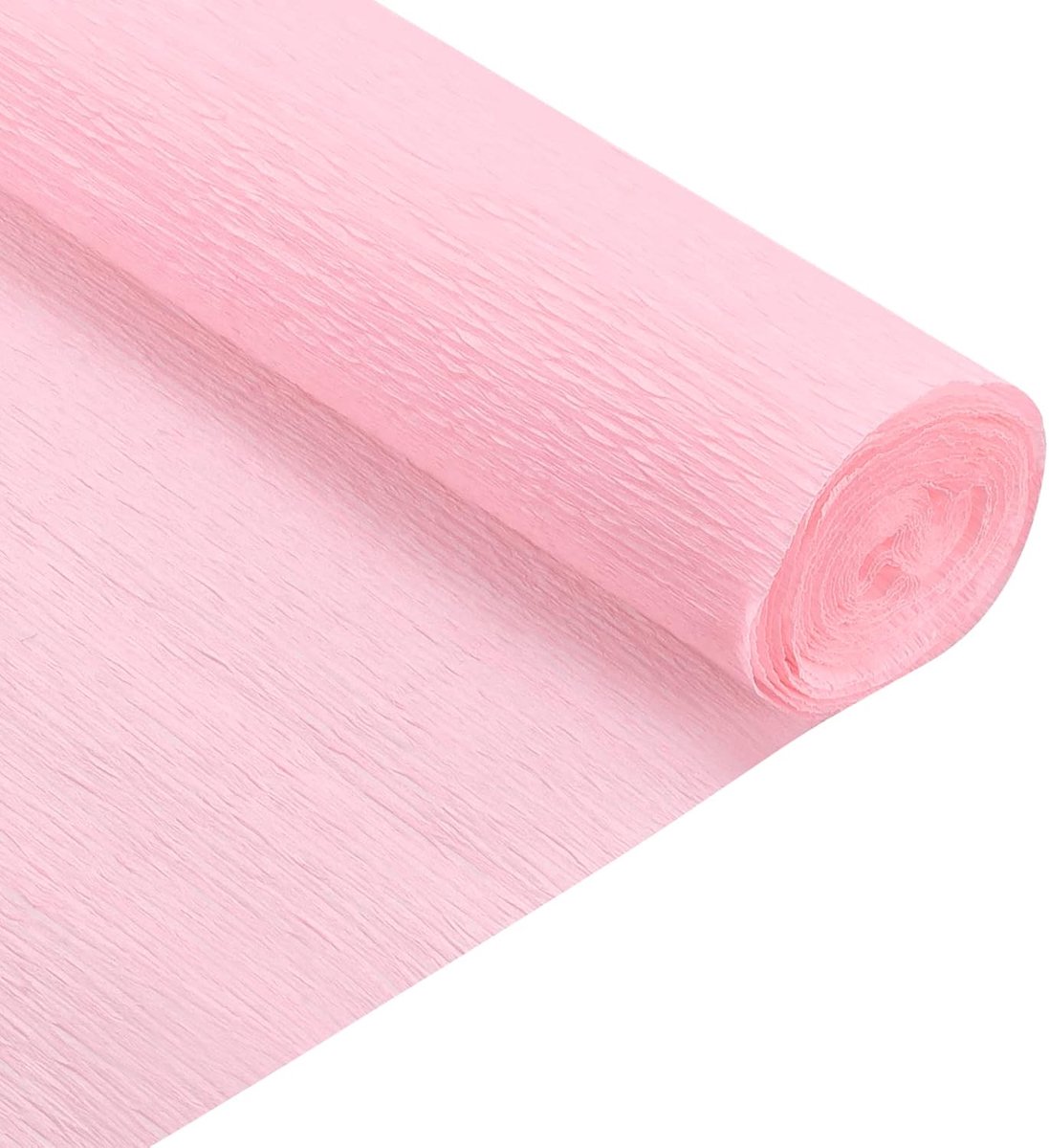 Crêpepapier rollen crêpe decor voor handwerk DIY gereedschap 7,5 voet lang 20 inch breed lichtroze