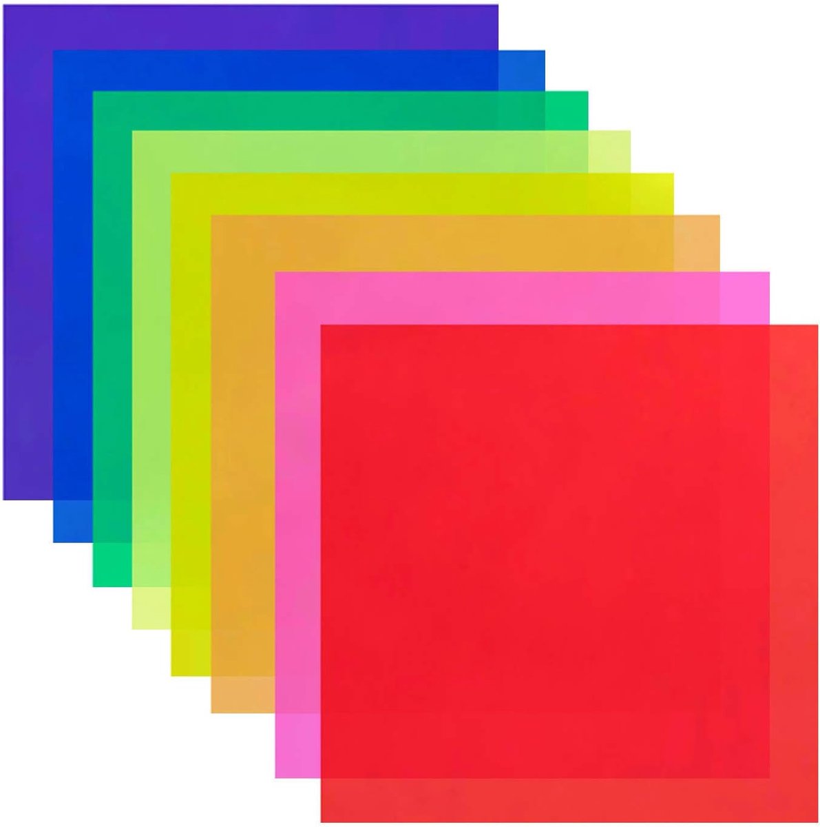 8 stuks 30 x 30 cm transparante kleurcorrectie verlichting gelfilter - gekleurde gel lichtfilter plastic vel