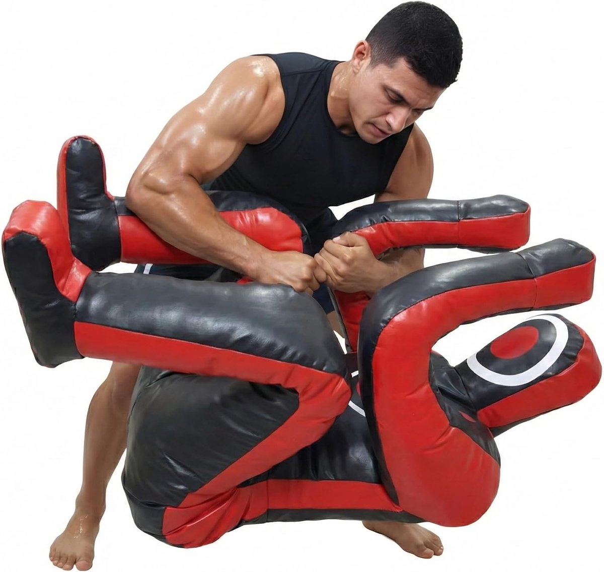 Grappling Dummy Zelfverdediging Training Judo Bokszak Dummy BJJ Worstelen Zitten Defensieve Positie Braziliaanse JIU Jitsu Inzending Vinyl Stof Dummy 170cm ONGEVULD