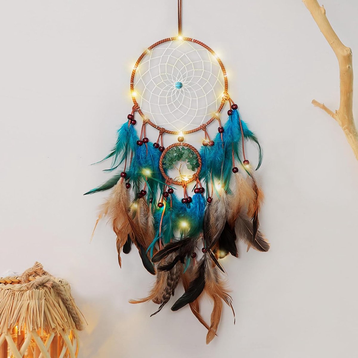 Decoratie dromenvanger meisje handgemaakte dromenvanger kant dromenvanger veren voor goede dromen muur opknoping auto kamer meisje creatief cadeau