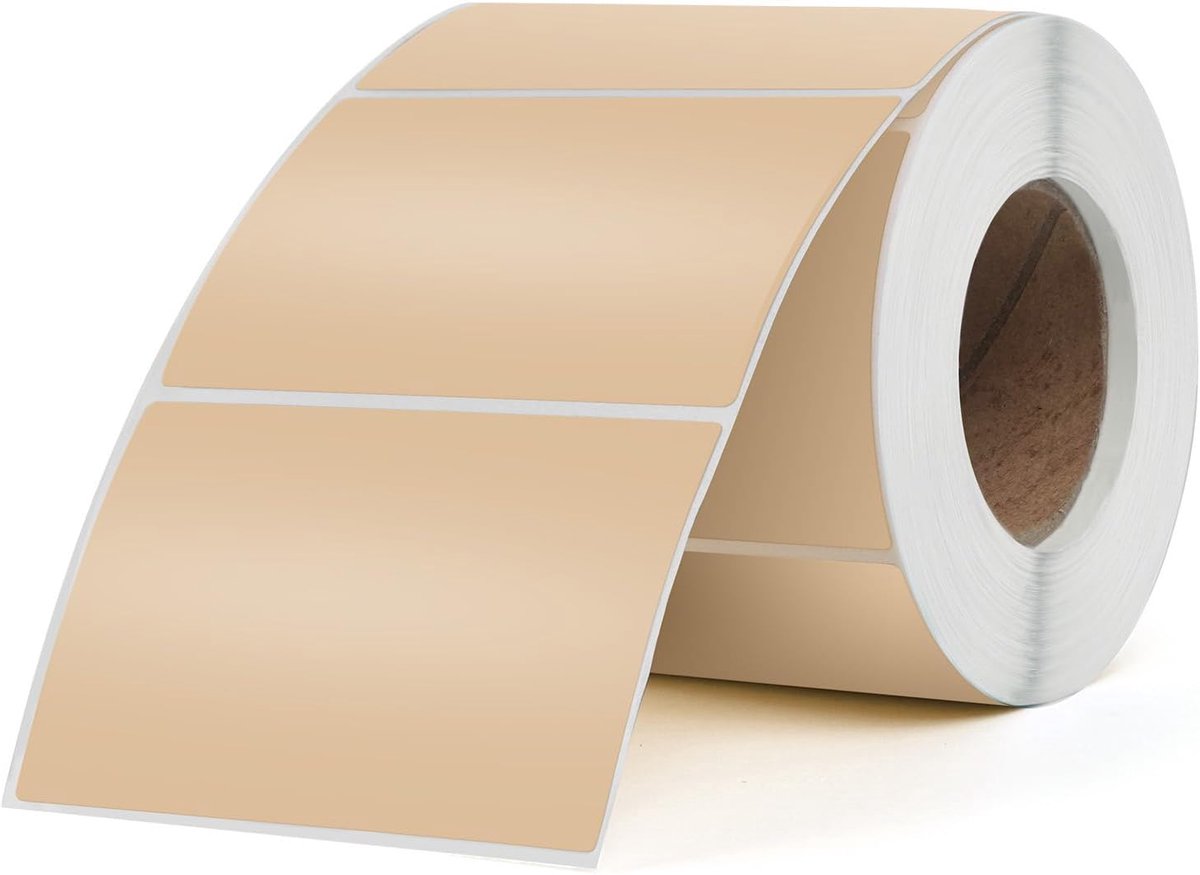 Thermisch Label 76 X 50 mm Vinyl Roll Zelfklevend Waterdicht Rechthoekig Printer Label voor Office DIY Design Barcode Verzending 500 stuks.