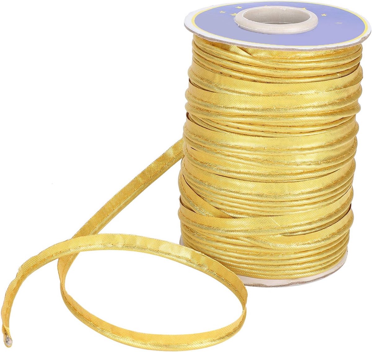 1cm Gouden Stoffen Bekleding Gouden Biesversiering Breedte Polyester Rand Gevlochten Piping Biaisband Versieringen voor Naaien Naden Bindende Stiksels, Knutselbenodigdheden in