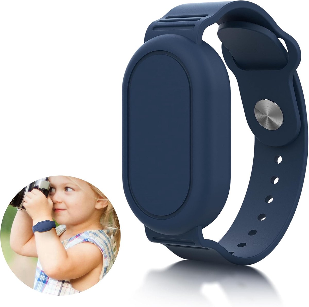 Armband Hoesje Compatibel voor Samsung Galaxy Smarttag 2, Waterdicht, Schokbestendig, Zacht, Huidvriendelijk Siliconen hoesje voor kinderen en ouderen - Blauw