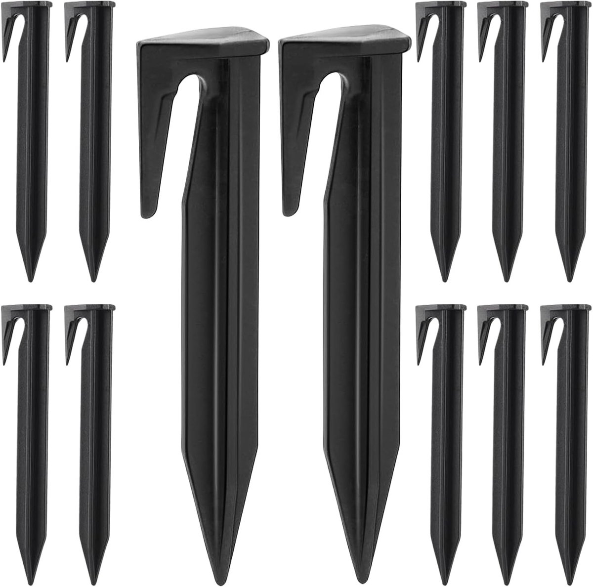 100 haringen, begrenzingskabel, kunststof grondpennen, bodemhaken, accessoires voor robotmaaier, bevestigingshaken, tenten
