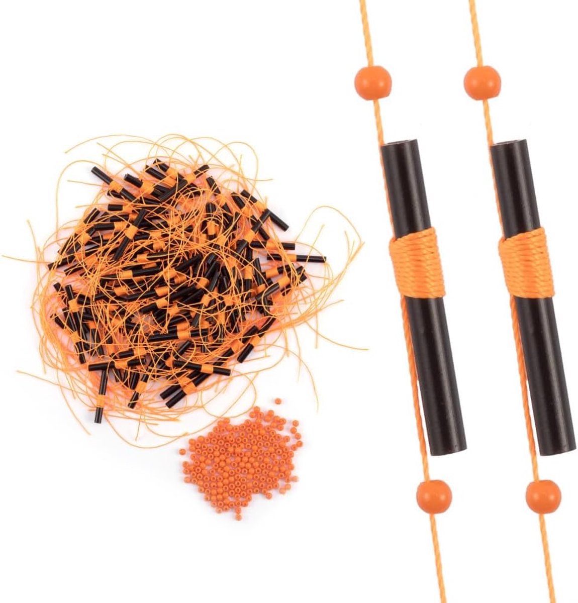 Visbobber stops, 100 stuks Slip Bobber Stop String Knopen met Kralen voor Vislijn of Crappie Vissen Zoutwater