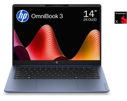 HP OmniBook 3 14-hz0712ndx - Copilot+ Laptop - 14 inch - Snapdragon X - 8GB/512GB - QWERTY - 2K OLED - Studenten laptop