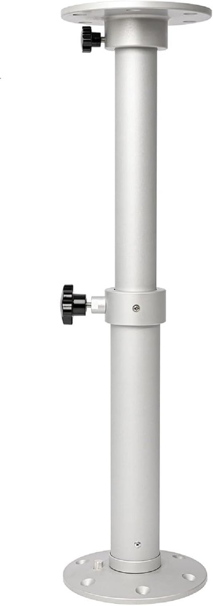 Tafelvoet voor camping, auto, in hoogte verstelbaar, demonteerbaar, aluminium voor boten, caravans (45-69 cm, 80 kg, licht en duurzaam)