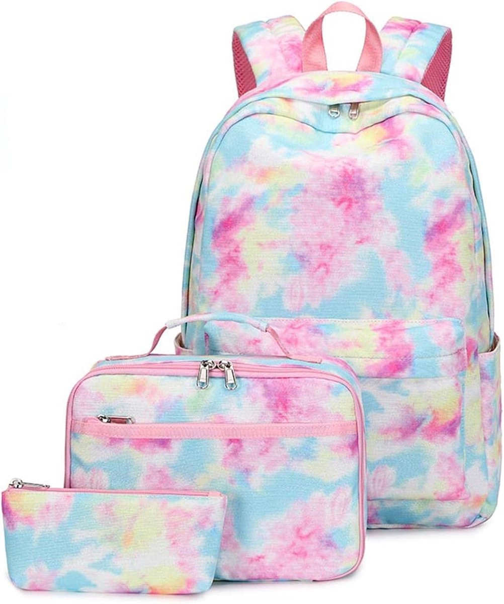 Bag 3 Pcs Backpack For Kids School Backpack With Lunch Box Elementary Middle School Bookbag-Blue Set,30Cm*15Cm*45Cm
