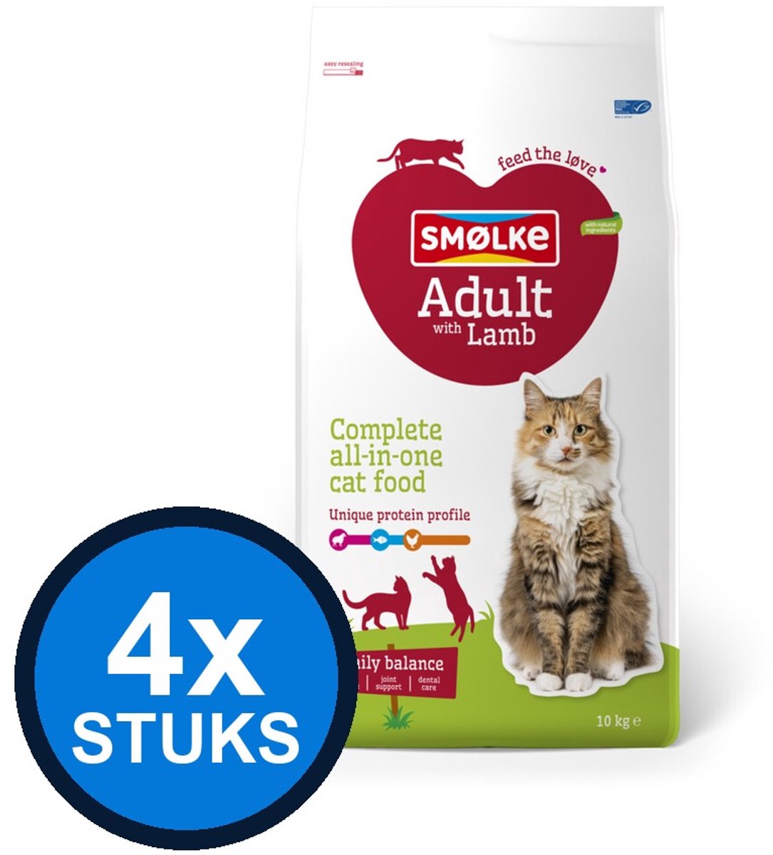 Smølke Smølke kat adult lamb 2kg