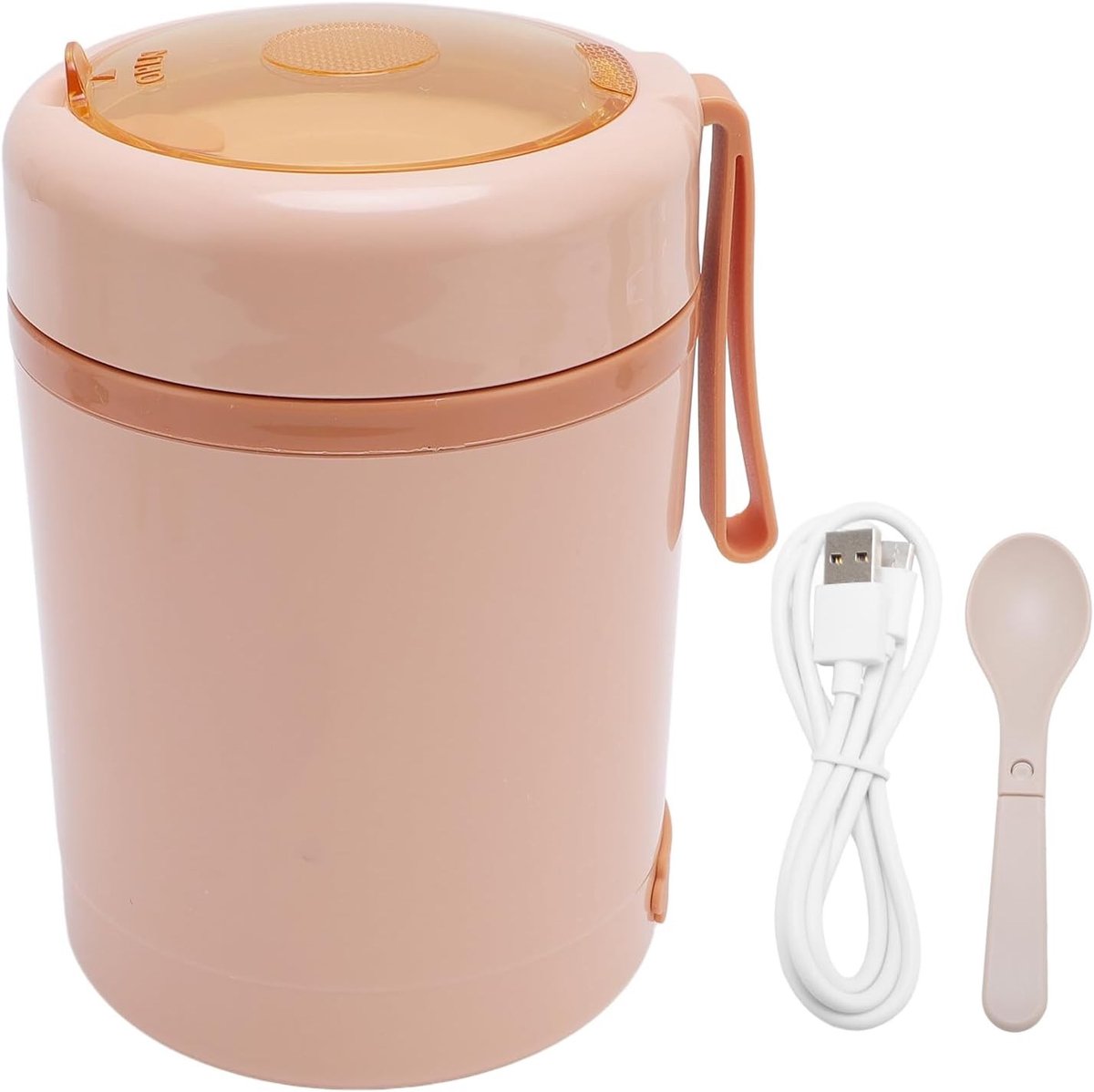 Draagbare Elektrische Lunchbox voor het Verwarmen van Voedsel, RVS Zelfverwarmende Maaltijdcontainer met Lepel, Ideaal voor Werk en Reizen — cadeau in Kookcadeaus - foto 7