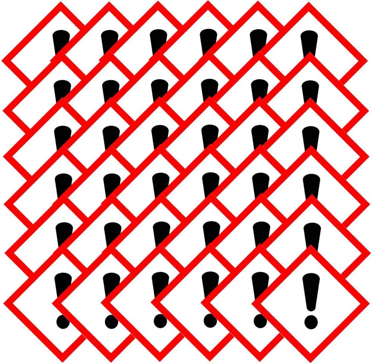 100 stuks GHS gevaarlijke stoffen gevaarlijke stoffen symbolen etiketten sticker gevaarlijke stoffen etikettering schadelijk GHS 07 10x10 mm schild meerkleurig