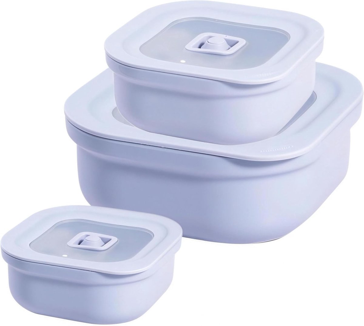 Set van 3 vershouddozen met deksel, magnetronservies, meal prep boxen, BPA-vrij, voorraaddozen, luchtdichte set voor koelkast, magnetron, vaatwasmachinebestendig, 500, 1000 + 1500 ml, blauw