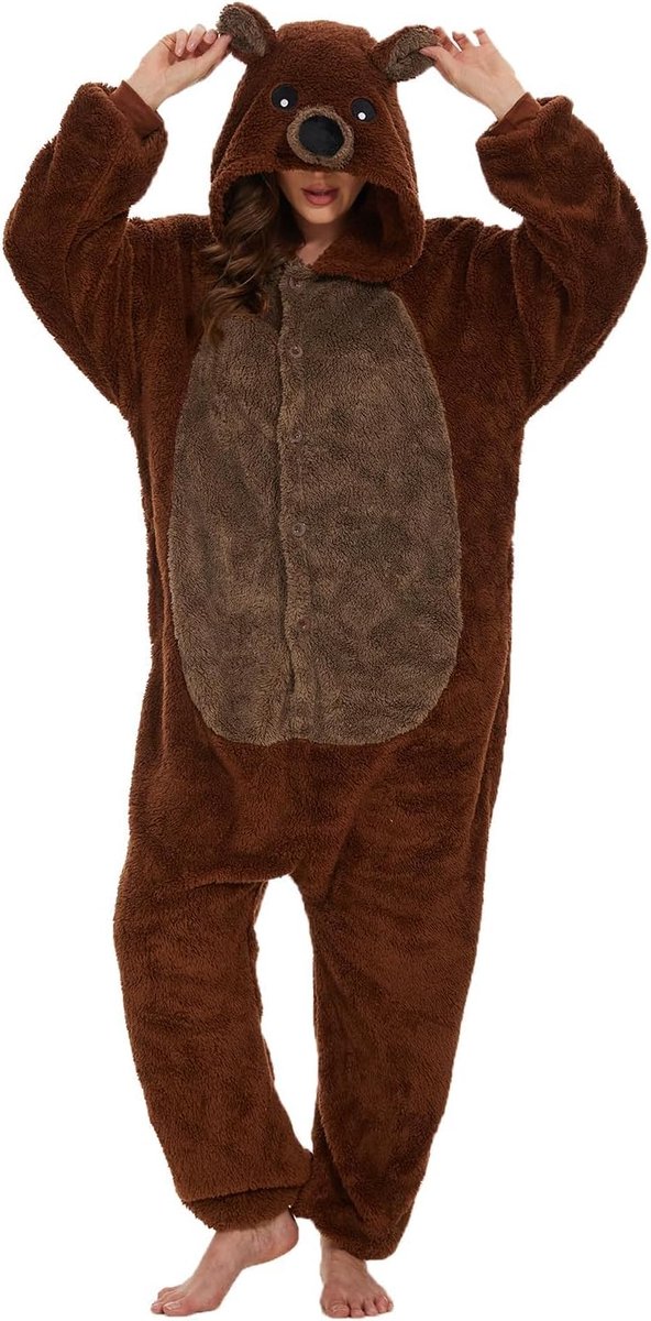 Pyjama's, jumpsuit, panda, uniseks voor volwassenen, dieren-onesie, voor cosplay, Halloween, carnaval kostuums Dames Pyjama Dierkostuums Winter