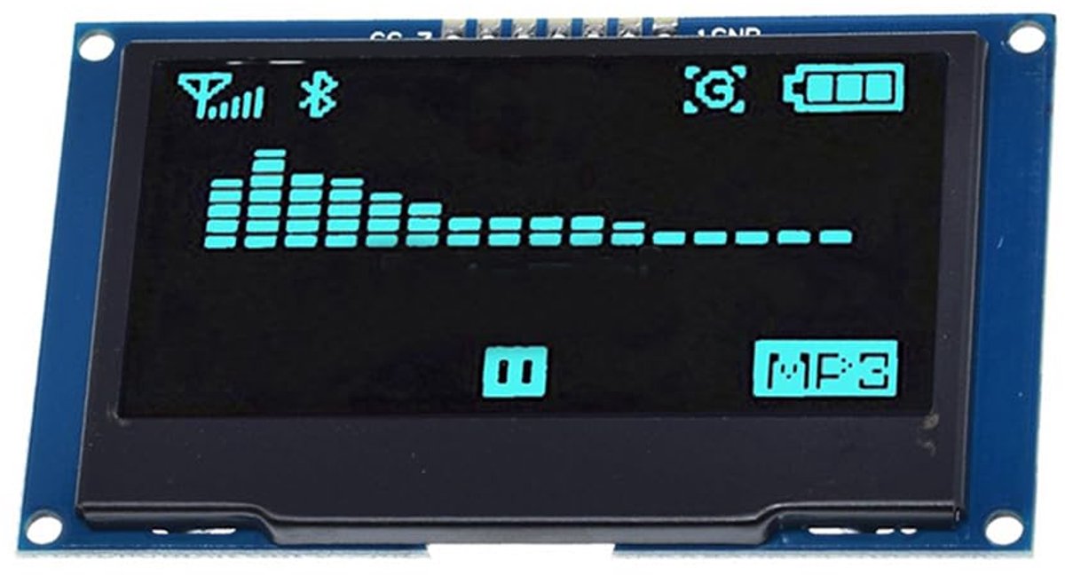 2,42 inch SSD1309 128 x 64 OLED Display Module 2,42 inch 7 Pin OLED LCD Display Module (SPI Blue)