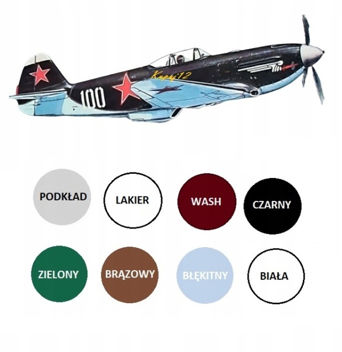 Model Jakovlev Yak-3 1:72 met verf, was en lak