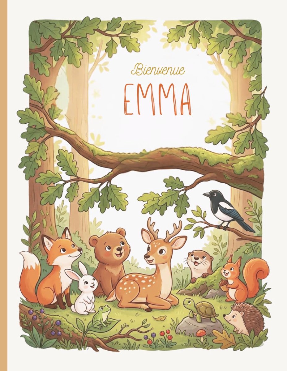 Emma - Livre prénom personnalisé Fille 3-6 ans : Histoires animaux de la forêt