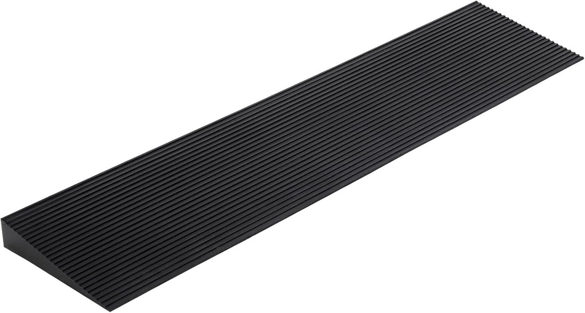 4 cm helling, 90 cm breed, antislip rubberen deurhelling voor deuren, opritten, badkamer, verhoogde platforms voor rolstoelen, scooters, loophulpen en elektrische rolstoelen