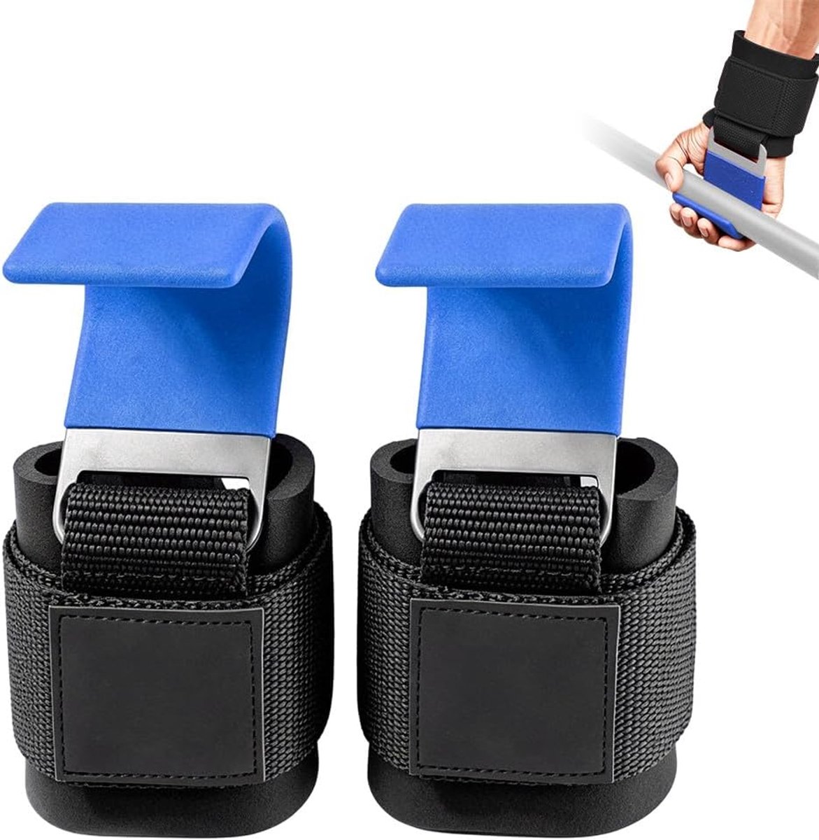 Haak voor krachttraining, lifting straps voor mannen en vrouwen, fitness powerlifting hook, trekhulp gym voor krachtdriekamp en deadliftondersteuning, cadeaus voor fitnessliefhebbers