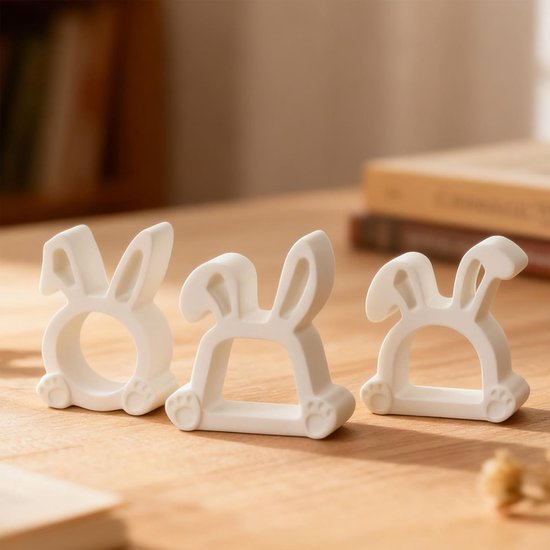 3D Paashaas Siliconen Mal - Voor Chocolade, Snoep & Gebak, Voedselveilig, ook voor Zeep, Kaars, Hars, BPA-vrij, Geschikt voor Vaatwasser — afbeelding 2