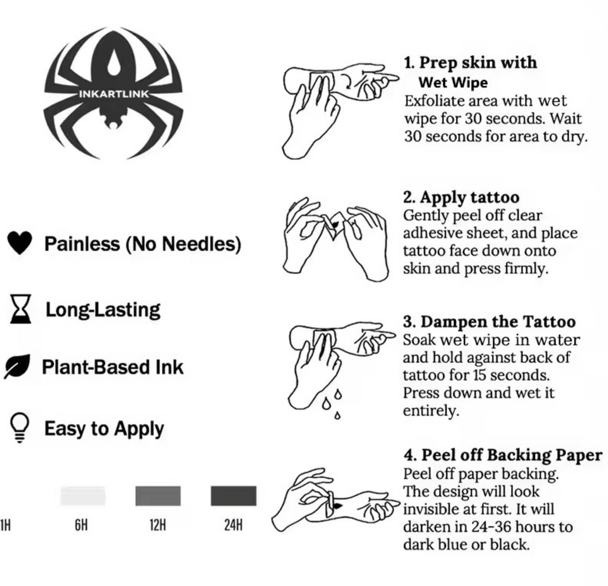 Tattoo realistische tattoo semi permanent gaat 15 dgn mee