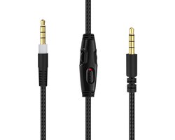 Alpha Vervangingskabel met geluidsregeling en volumeregeling, compatibel met Kingston Cloud Alpha/Cloud Mix/Cloud Flight/Alpha S/Logitech G633/G933 Gaming Headset (zwart)