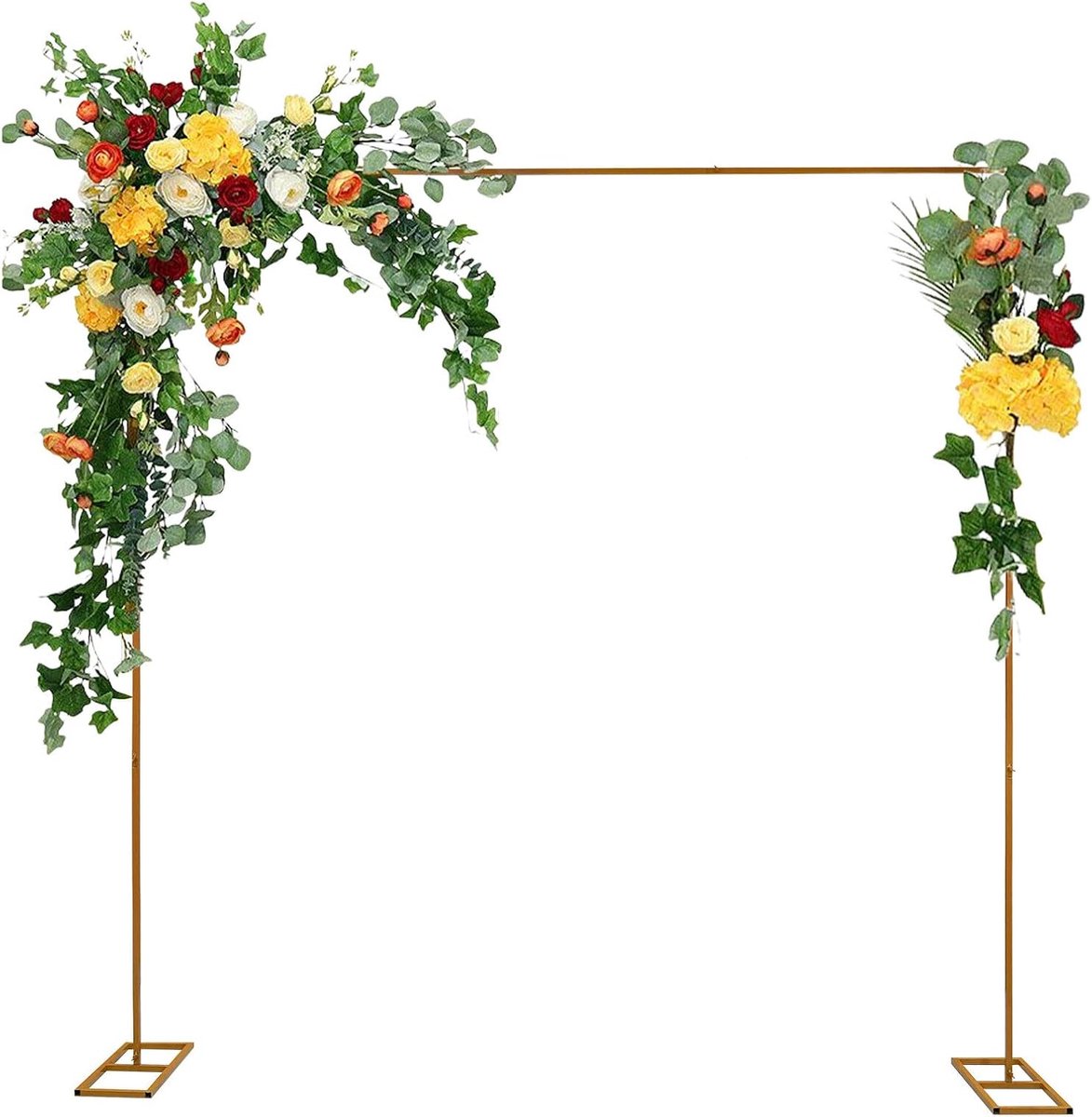 3 x 3 m bruiloftsboog, metalen bruiloftsboogstandaard, afneembaar, vierkant, trouwboog, achtergrond, bruiloftsboog, decoratie voor bruiloften, jubilea, verjaardagsfeesten